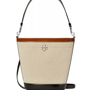 Tory burch McGraw Canvas Bucket Bag